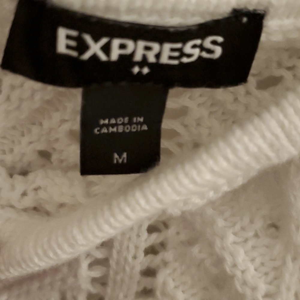 Express cropped knit sweater medium - Picture 4 of 5